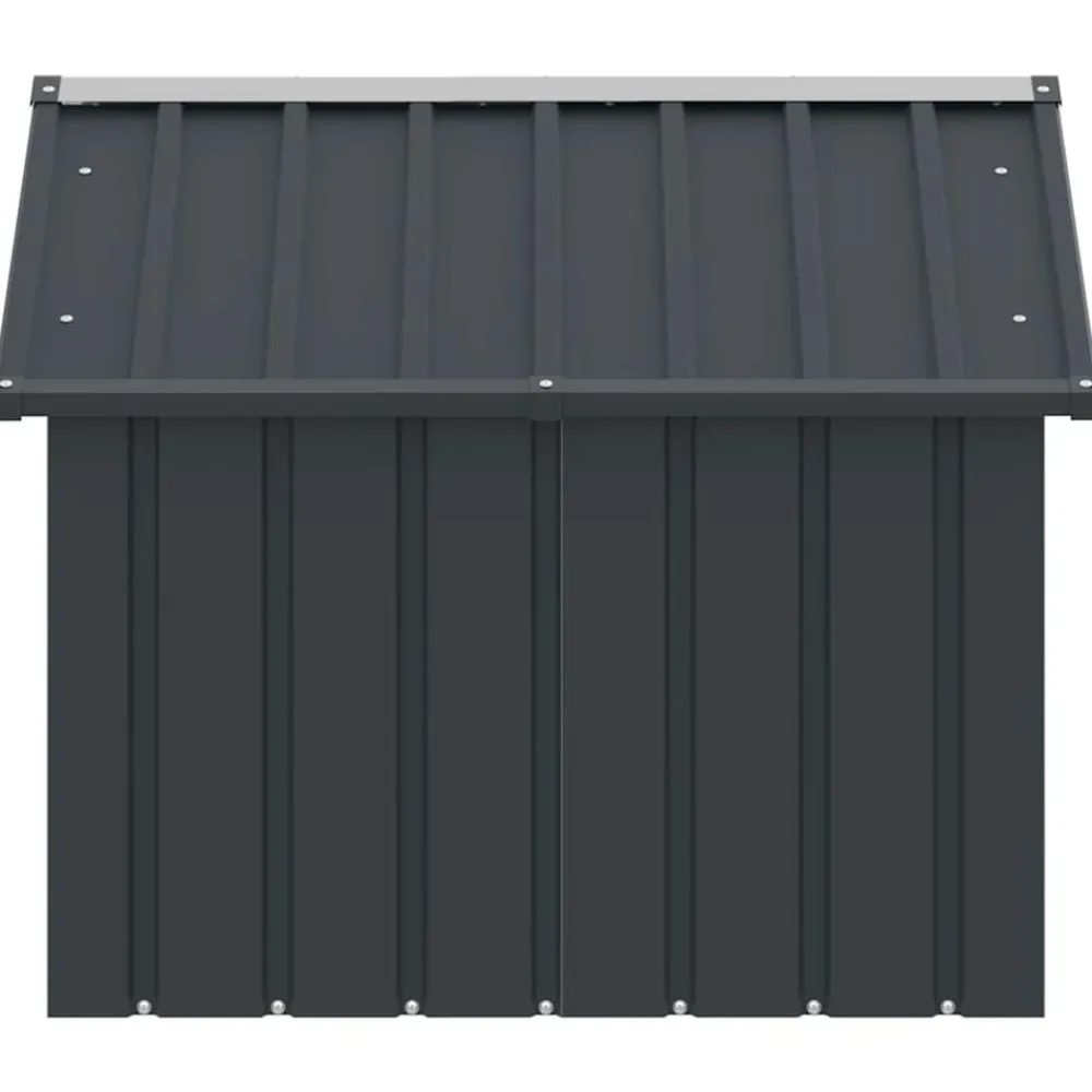 vidaXL Casa de perro acero galvanizado 116,5x103x81,5 cm Antracita Outlet