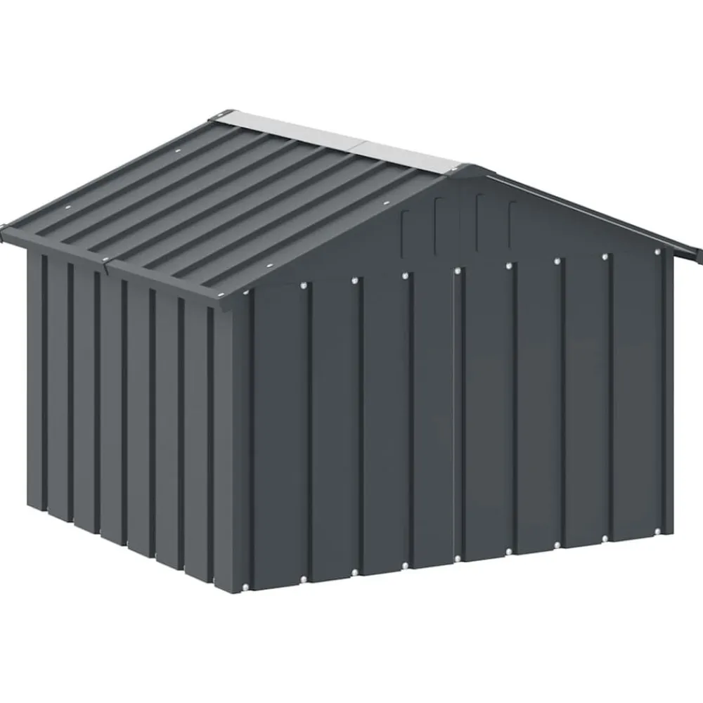 vidaXL Casa de perro acero galvanizado 116,5x103x81,5 cm Antracita Outlet