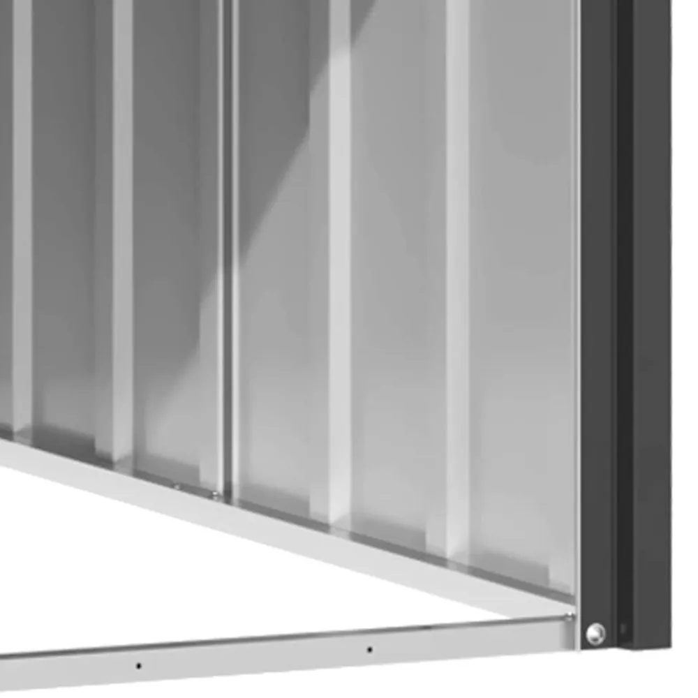 vidaXL Casa de perro acero galvanizado 116,5x103x81,5 cm Antracita Outlet