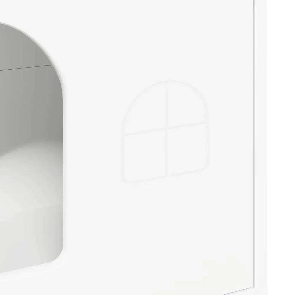 vidaXL Casa para Gatos 51 x 30 x 52 cm Madera de ingeniería White