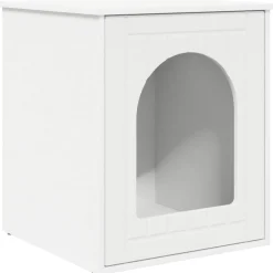 vidaXL Casa para Gatos 53 x 52 x 62 cm Madera de ingeniería White Hot