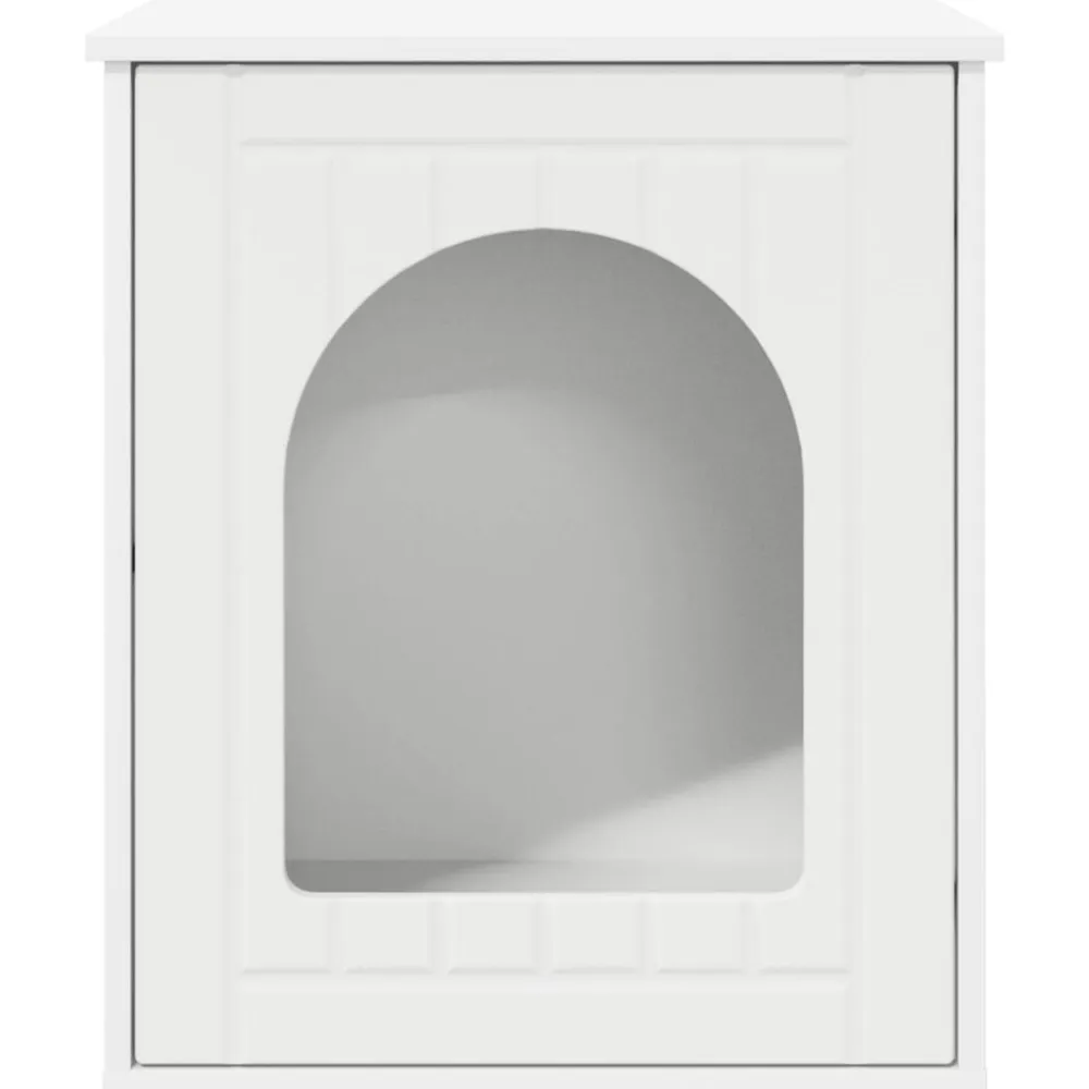 vidaXL Casa para Gatos 53 x 52 x 62 cm Madera de ingeniería White Hot