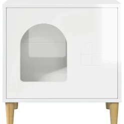 vidaXL Productos Para Mascotas-Casa para Gatos 51 x 30 x 52 cm Madera de ingeniería