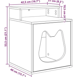 vidaXL Productos Para Mascotas-Casa para Gatos 42,5 x 40 x 53,5 cm