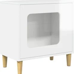 vidaXL Casa para Gatos 51 x 30 x 52 cm Madera de ingeniería brillante Online