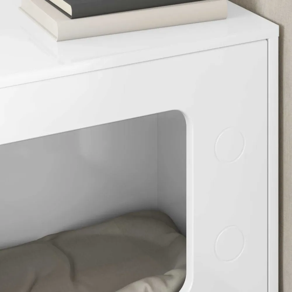 vidaXL Casa para Gatos 51 x 30 x 52 cm Madera de ingeniería brillante Online
