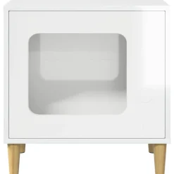 vidaXL Casa para Gatos 51 x 30 x 52 cm Madera de ingeniería brillante Online