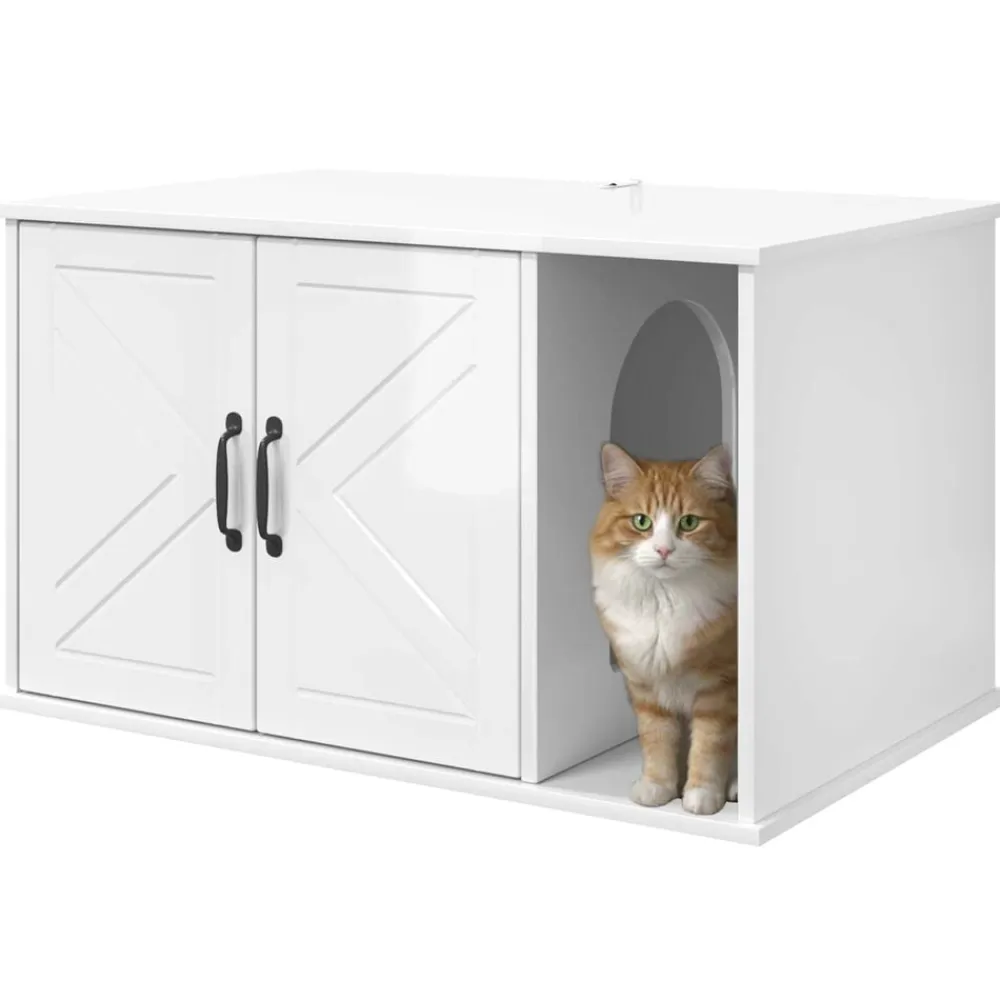 vidaXL Productos Para Mascotas-Casa para Gatos 85 x 55 x 50 cm Madera de ingeniería