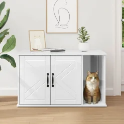 vidaXL Productos Para Mascotas-Casa para Gatos 85 x 55 x 50 cm Madera de ingeniería