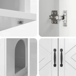 vidaXL Productos Para Mascotas-Casa para Gatos 85 x 55 x 50 cm Madera de ingeniería