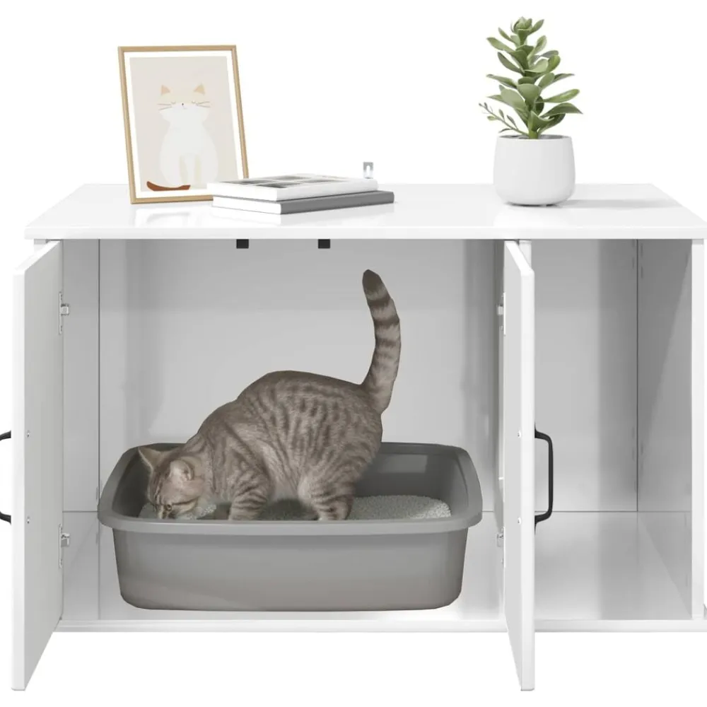vidaXL Productos Para Mascotas-Casa para Gatos 85 x 55 x 50 cm Madera de ingeniería