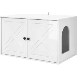 vidaXL Casa para Gatos 85 x 55 x 50 cm Madera de ingeniería brillante Sale