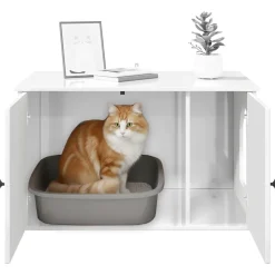 vidaXL Casa para Gatos 85 x 55 x 50 cm Madera de ingeniería brillante Sale