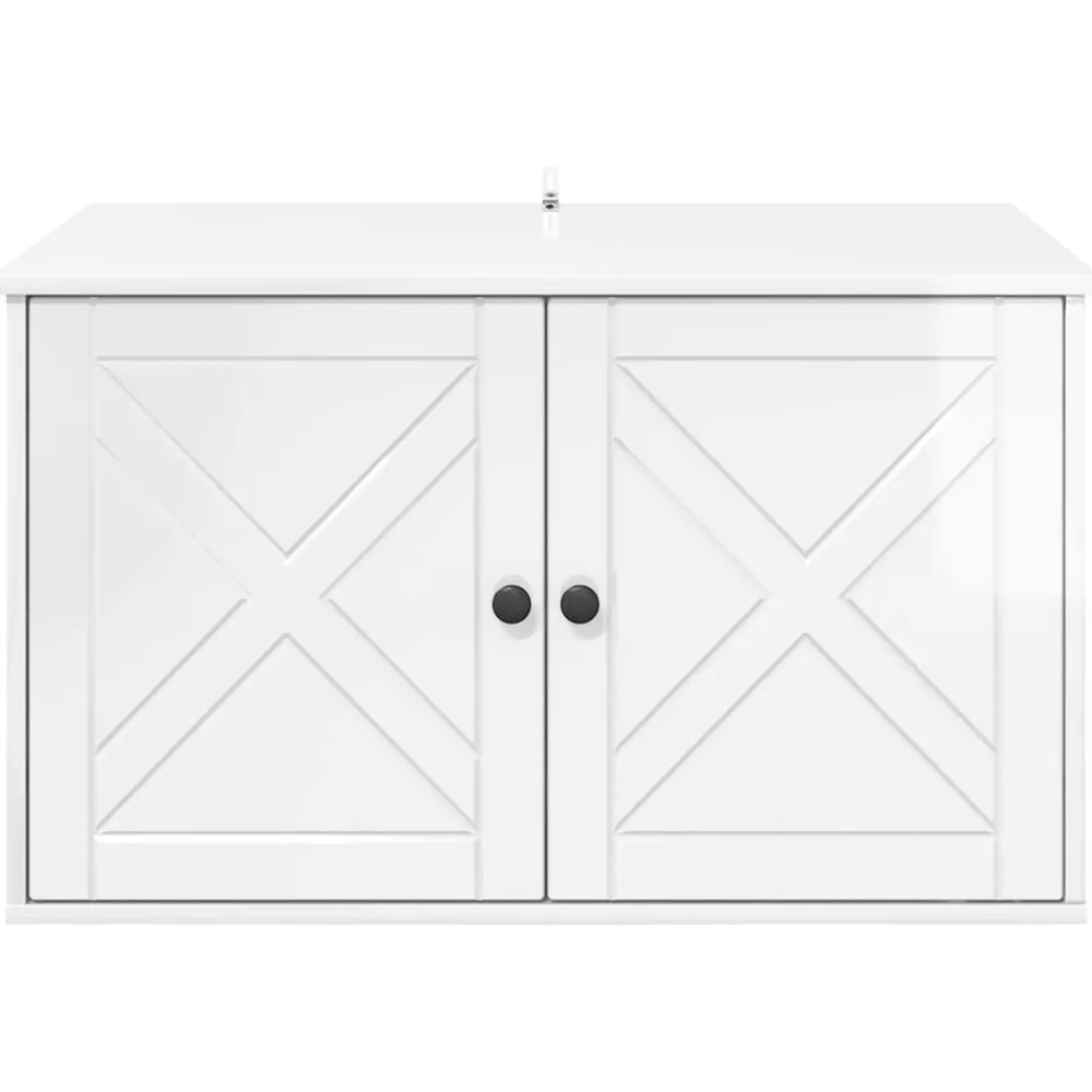 vidaXL Casa para Gatos 85 x 55 x 50 cm Madera de ingeniería brillante Sale