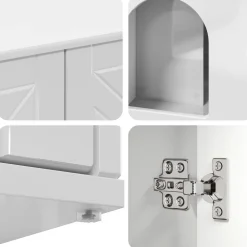 vidaXL Casa para Gatos 85 x 55 x 50 cm Madera de ingeniería brillante Sale