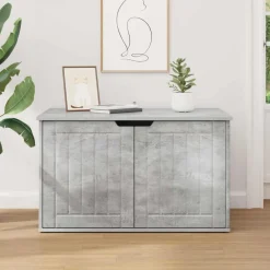 vidaXL Productos Para Mascotas-Casa para Gatos Concreto 85 x 55 x 50,5 cm Madera de ingeniería