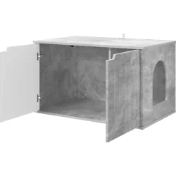 vidaXL Productos Para Mascotas-Casa para Gatos Concreto 85 x 55 x 50,5 cm Madera de ingeniería