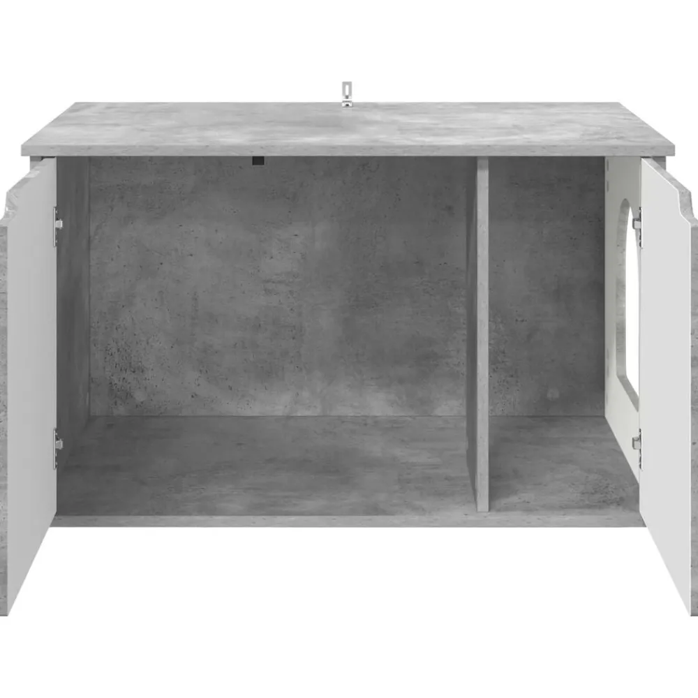 vidaXL Productos Para Mascotas-Casa para Gatos Concreto 85 x 55 x 50,5 cm Madera de ingeniería