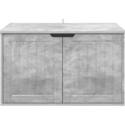 vidaXL Productos Para Mascotas-Casa para Gatos Concreto 85 x 55 x 50,5 cm Madera de ingeniería