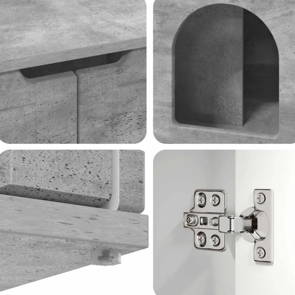 vidaXL Productos Para Mascotas-Casa para Gatos Concreto 85 x 55 x 50,5 cm Madera de ingeniería