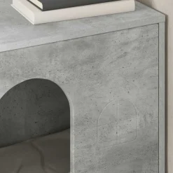 vidaXL Productos Para Mascotas-Casa para Gatos Concreto 51 x 30 x 52 cm Madera de ingeniería