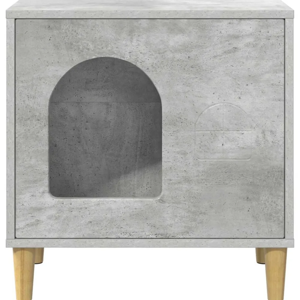 vidaXL Productos Para Mascotas-Casa para Gatos Concreto 51 x 30 x 52 cm Madera de ingeniería