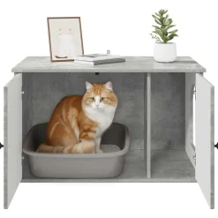 vidaXL Productos Para Mascotas-Casa para Gatos Concreto 85 x 55 x 50 cm Madera de ingeniería