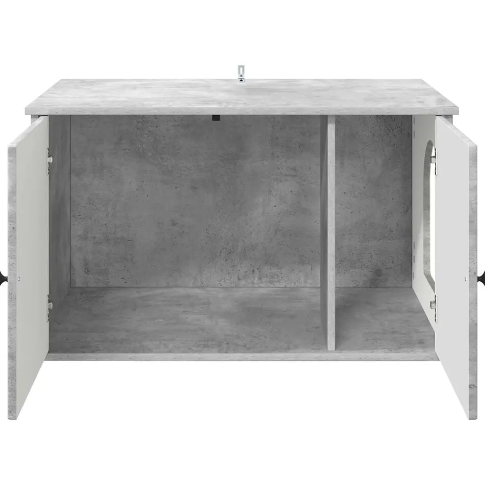 vidaXL Productos Para Mascotas-Casa para Gatos Concreto 85 x 55 x 50 cm Madera de ingeniería