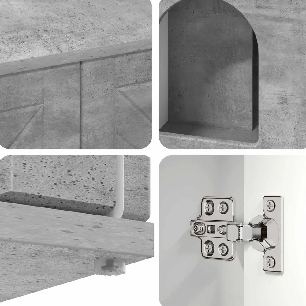 vidaXL Productos Para Mascotas-Casa para Gatos Concreto 85 x 55 x 50 cm Madera de ingeniería