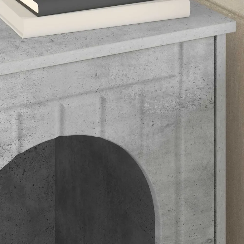 vidaXL Productos Para Mascotas-Casa para Gatos Concreto 53 x 52 x 62 cm Madera de ingeniería