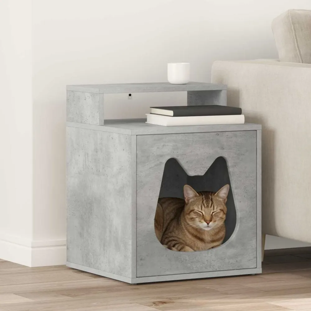 vidaXL Casa para Gatos Concreto 42,5 x 40 x 53,5 cm Gris hormigón Clearance