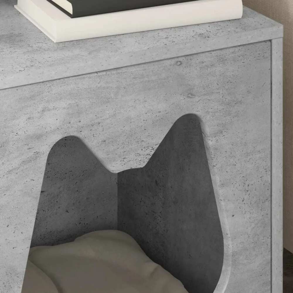 vidaXL Casa para Gatos Concreto 42,5 x 40 x 53,5 cm Gris hormigón Clearance