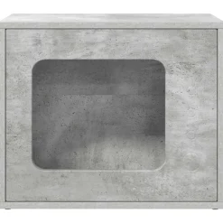 vidaXL Casa para Gatos Concreto 51 x 30 x 42,5 cm Madera de ingeniería Gris hormigón New
