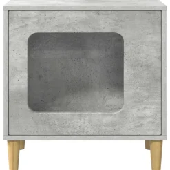 vidaXL Casa para Gatos Concreto 51 x 30 x 52 cm Madera de ingeniería Gris hormigón Online