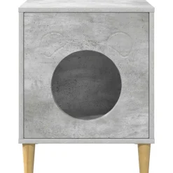 vidaXL Casa para Gatos Concreto 42,5 x 40 x 53 cm Madera de ingeniería Gris hormigón Outlet
