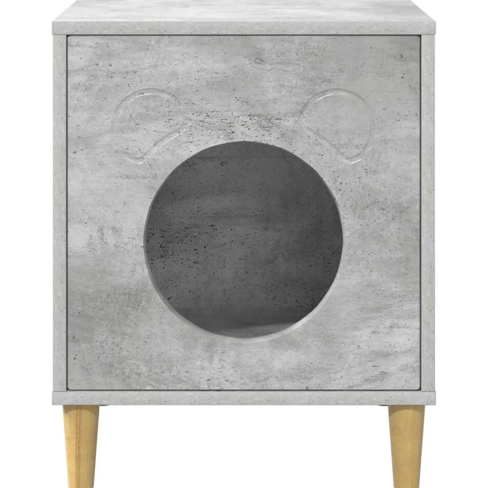 vidaXL Casa para Gatos Concreto 42,5 x 40 x 53 cm Madera de ingeniería Gris hormigón Outlet