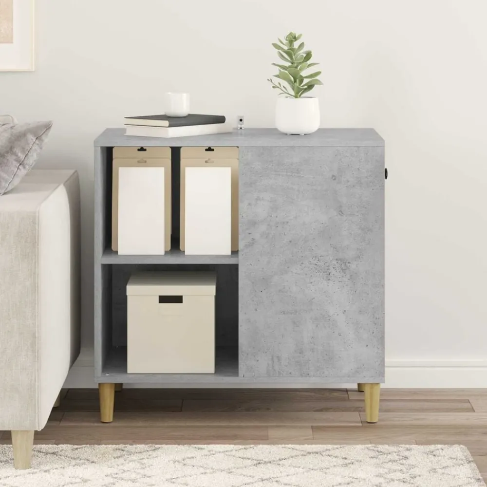 vidaXL Casa para Gatos Concreto 72 x 42.5 x 70 cm Madera de ingeniería Gris hormigón