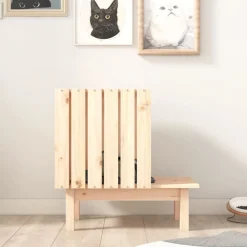vidaXL Productos Para Mascotas-Casa para gatos de madera maciza de pino 60x36x60 cm