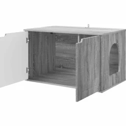 vidaXL Casa para Gatos 85 x 55 x 50,5 cm Gris sonoma Outlet
