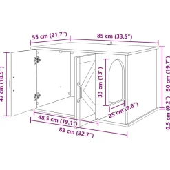 vidaXL Productos Para Mascotas-Casa para Gatos 85 x 55 x 50 cm