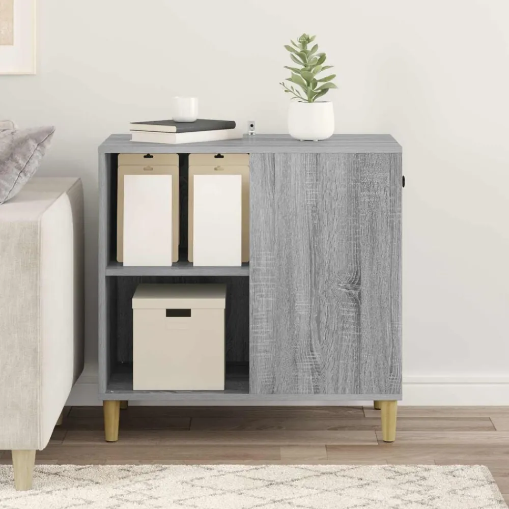 vidaXL Casa para Gatos 72 x 42.5 x 70 cm Gris sonoma
