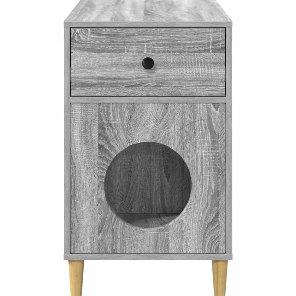 vidaXL Casa para Gatos 72 x 42.5 x 70 cm Gris sonoma