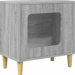 vidaXL Casa para Gatos 51 x 30 x 52 cm Gris sonoma Sale