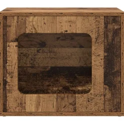 vidaXL Casa para Gatos Madera vieja 51 x 30 x 42,5 cm Madera envejecida Outlet