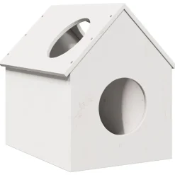 vidaXL Productos Para Mascotas-Casa para gatos madera maciza pino blanca 41x50x50 cm