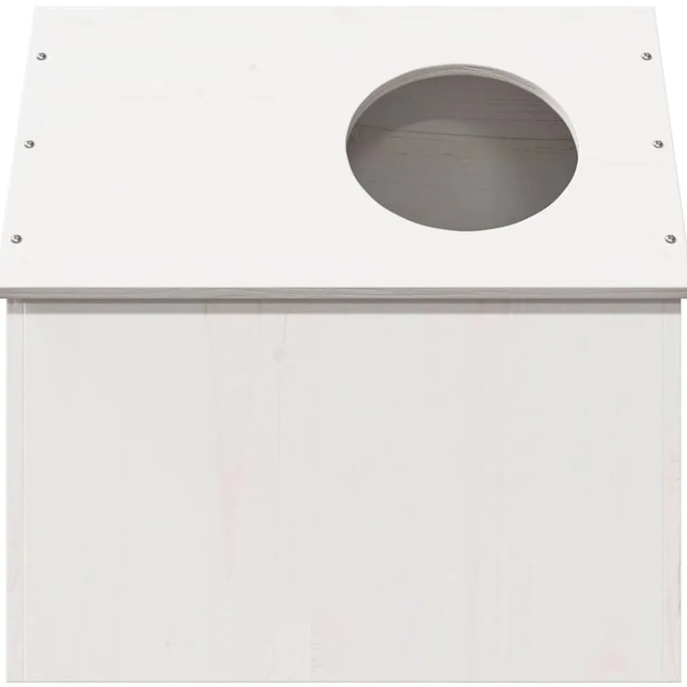 vidaXL Productos Para Mascotas-Casa para gatos madera maciza pino blanca 41x50x50 cm