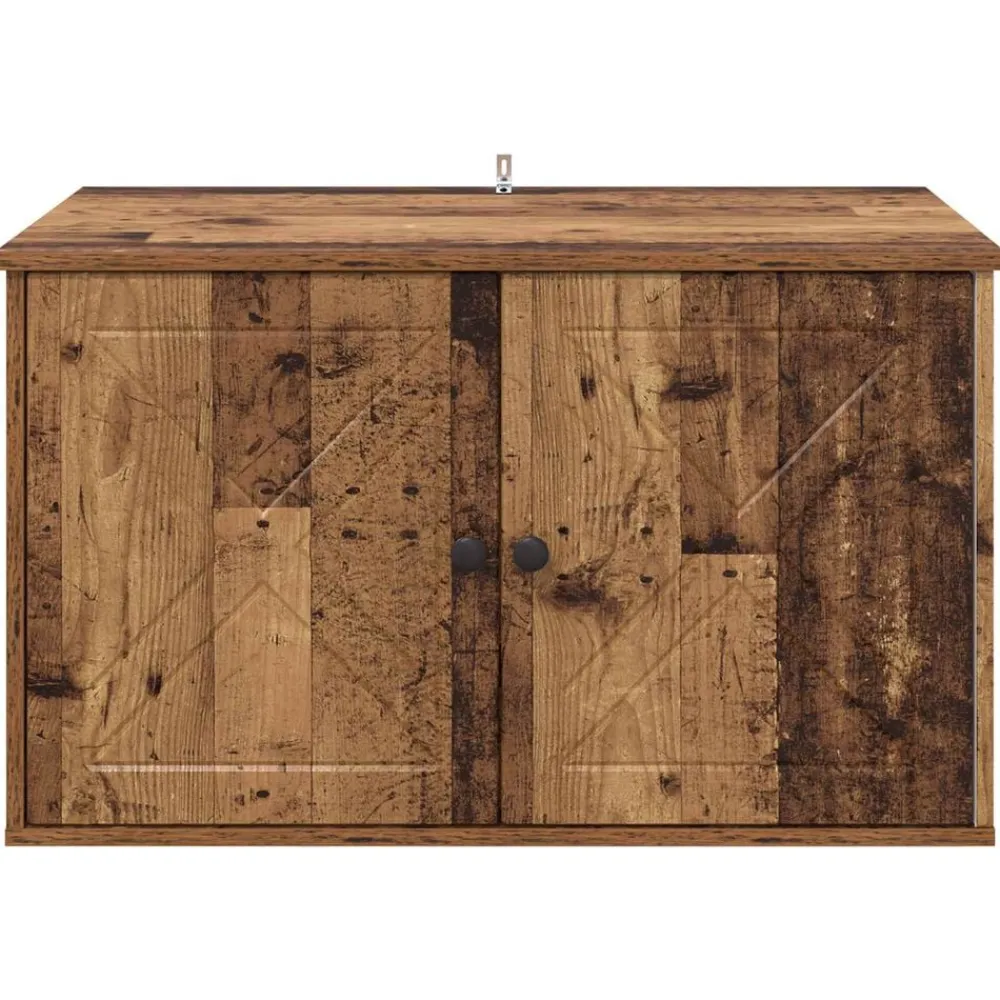 vidaXL Casa para Gatos Madera vieja 85 x 55 x 50 cm Madera envejecida New