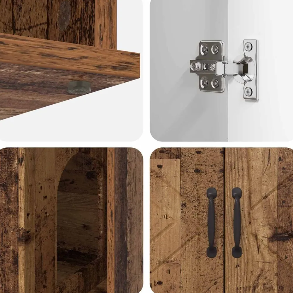 vidaXL Productos Para Mascotas-Casa para Gatos Madera vieja 85 x 55 x 50 cm