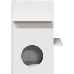 vidaXL Productos Para Mascotas-Casa para gatos madera maciza pino blanca 43x43x60 cm