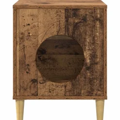 vidaXL Casa para Gatos Madera vieja 42,5 x 40 x 53 cm Madera envejecida Best